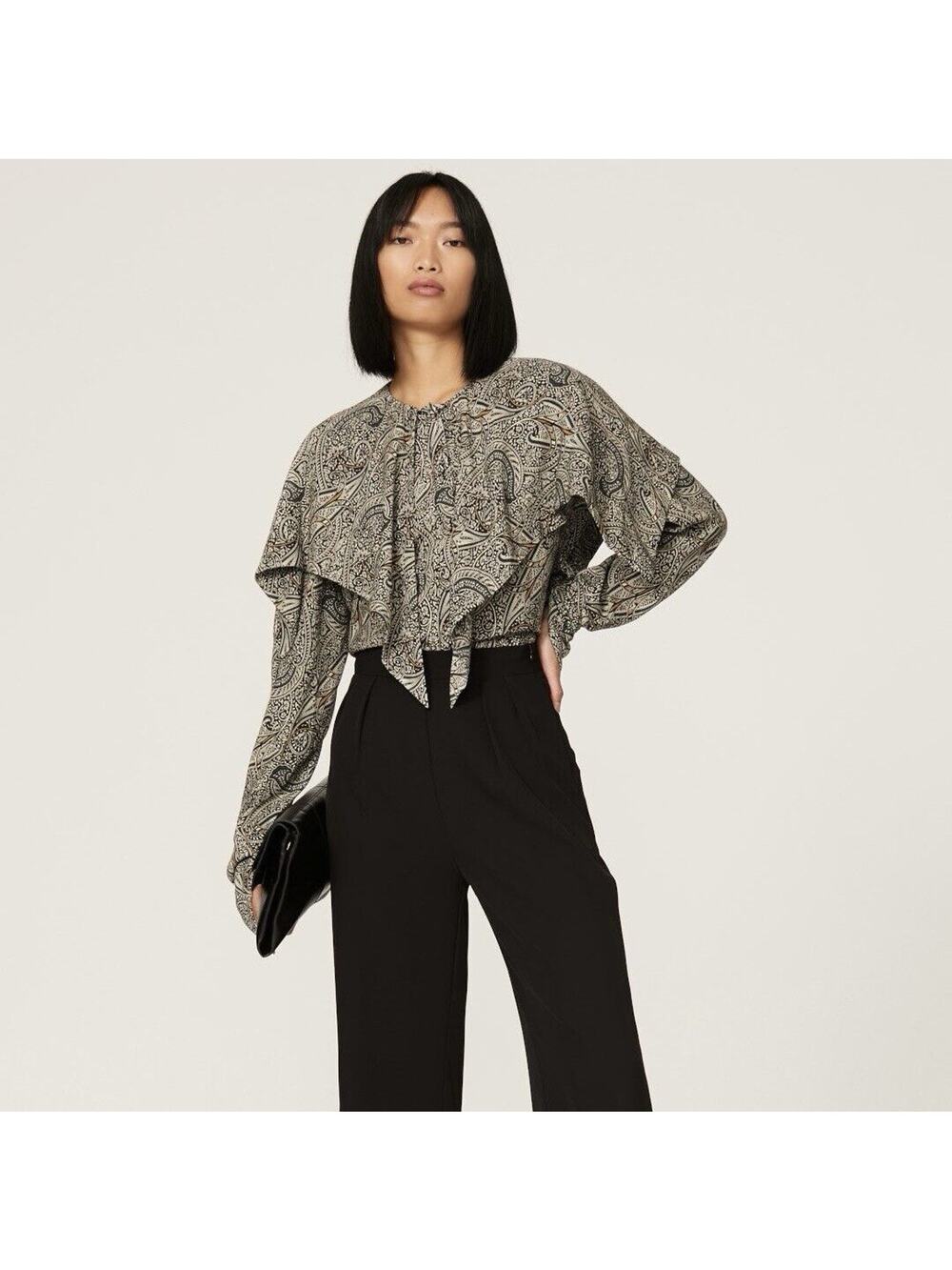 Rosetta Getty Paisley Scarf Top Size 4